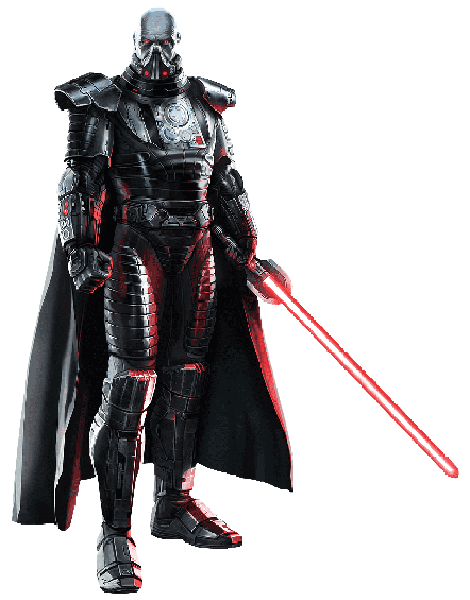 Personagem Darth Vader segurando um sabre de luz